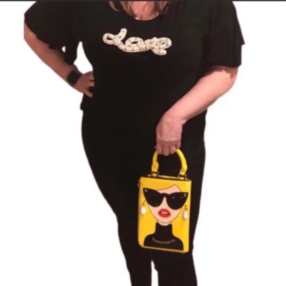 Yellow Personality Bag Blonde Crossbody Satchel - Picture 5 of 5